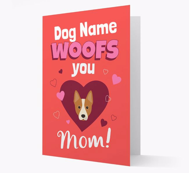 'I Woof You Mom' - Personalized {breedFullName} Card 